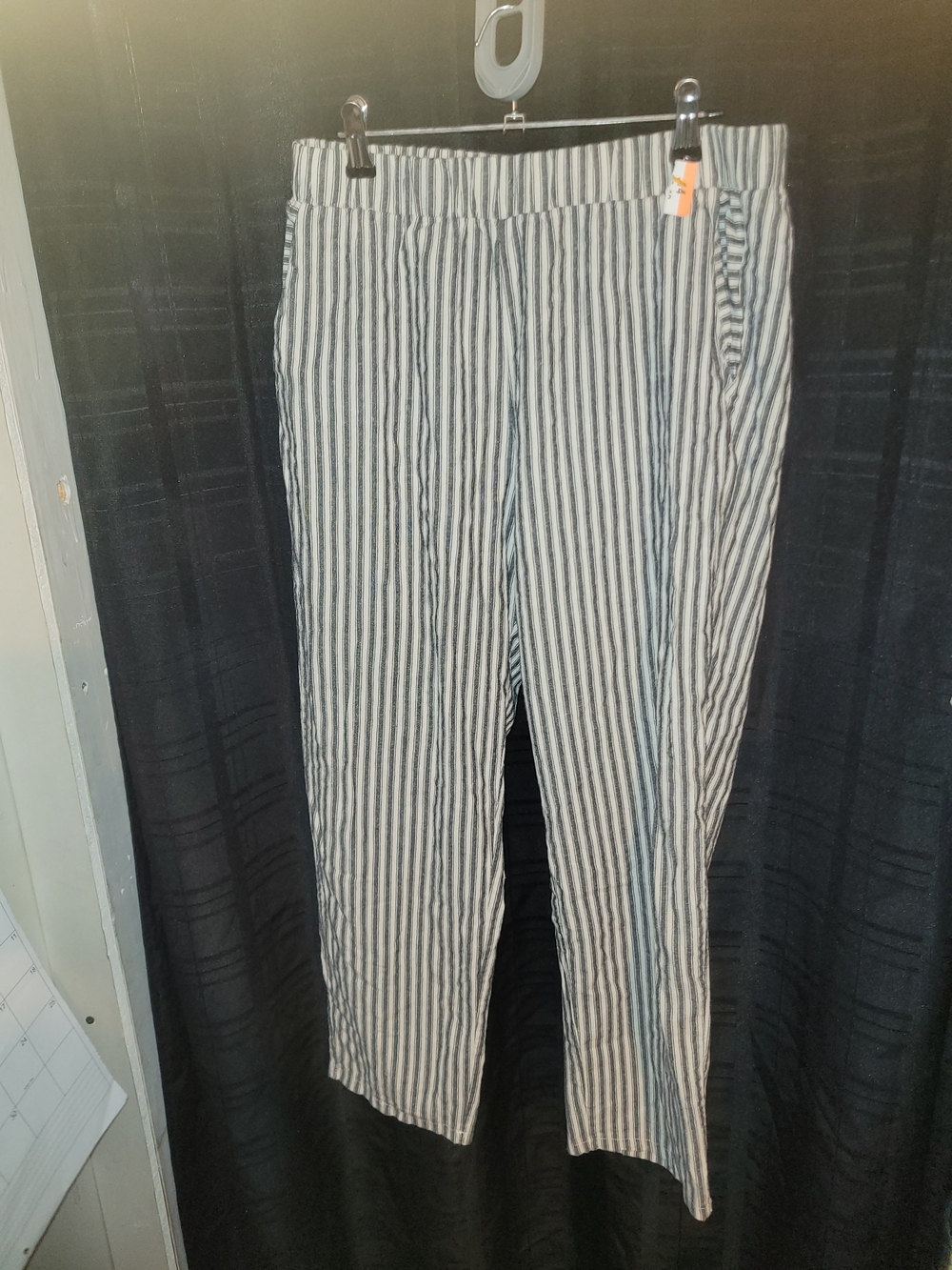 & Other Stories Black and White Striped Women's Trousers